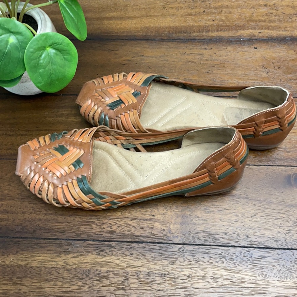 Naturalizer Woven Leather Huarache Flat
